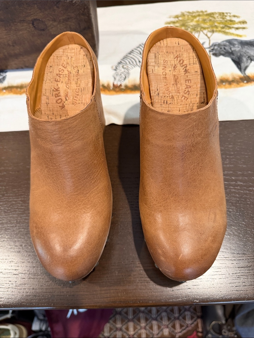 “KORK EASE” Leather Clogs